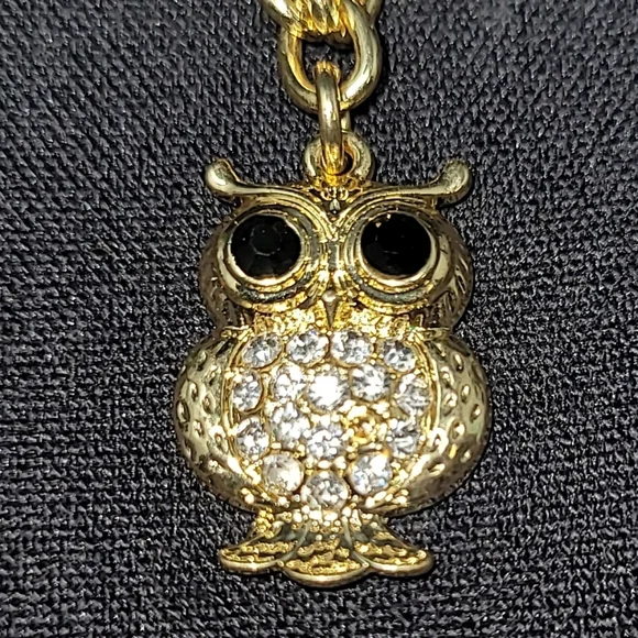 GOLD TONE OWLS AND TREE OF LIFE CHARM BRACELET - Picture 10 of 11